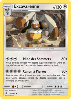 Carte Pokémon Excavarenne 98/131 de la série Lumière Interdite en vente au meilleur prix