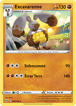 Carte Pokémon Excavarenne 96/189 de la série Ténèbres Embrasées en vente au meilleur prix