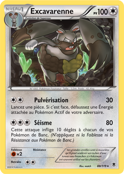 Carte Pokémon Excavarenne 88/119 de la série Vigueur Spectrale en vente au meilleur prix