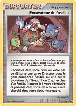 Carte Pokémon Excavateur de fossiles 82/100 de la série Aube Majestueuse en vente au meilleur prix