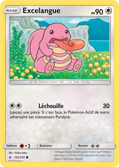 Carte Pokémon Excelangue 152/214 de la série Alliance Infallible en vente au meilleur prix