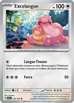 Carte Pokémon Excelangue 124/162 de la série Forces Temporelles en vente au meilleur prix