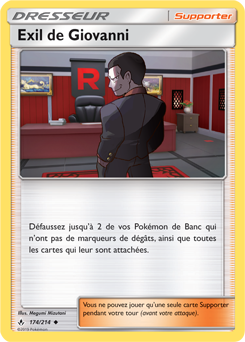 Carte Pokémon Peu commune Exil de Giovanni 174/214 de la série Alliance Infallible