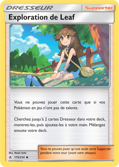 Carte Pokémon Peu commune Exploration de Leaf 175/214 de la série Alliance Infallible