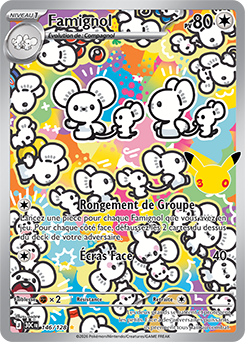 Carte Pokémon Illustration rare Famignol 146/128 de la série 30e Anniversaire