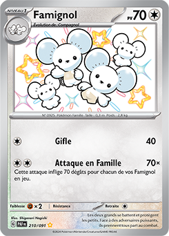 Carte Pokémon Famignol 210/91 de la série Destinées de Paldea en vente au meilleur prix