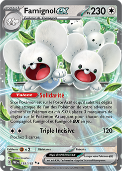 Carte Pokémon Famignol ex 155/182 de la série Faille Paradoxe en vente au meilleur prix