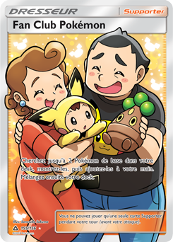 Carte Pokémon Dresseur Full Art Fan Club Pokémon 155/156 de la série Ultra Prisme