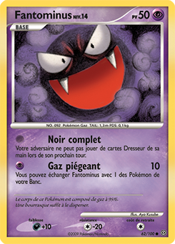 Carte Pokémon Commune Fantominus 62/100 de la série Tempête