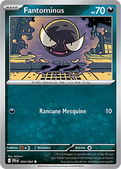 Carte Pokémon Communes Fantominus 54/94 de la série Flammes Fantasmagoriques