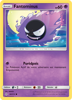 Carte Pokémon Fantominus 68/214 de la série Alliance Infallible en vente au meilleur prix