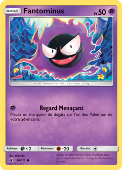 Carte Pokémon Fantominus 36/111 de la série Invasion Carmin en vente au meilleur prix