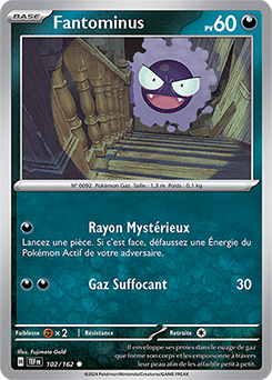 Carte Pokémon Fantominus 102/162 de la série Forces Temporelles en vente au meilleur prix