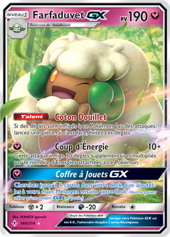 Carte Pokémon Pokémon GX Farfaduvet GX 140/214 de la série Alliance Infallible