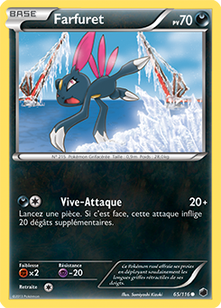 Carte Pokémon Commune Farfuret 65/116 de la série Glaciation Plasma