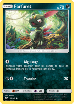 Carte Pokémon Commune Farfuret 85/147 de la série Ombres Ardentes