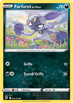 Carte Pokémon Farfuret de Hisui 092/189 de la série Astres Radieux en vente au meilleur prix