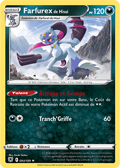 Carte Pokémon Farfurex de Hisui 093/189 de la série Astres Radieux en vente au meilleur prix