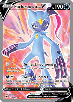 Carte Pokémon Full Art V Farfurex de Hisui V 174/189 de la série Astres Radieux