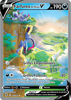 Carte Pokémon Full Art V Farfurex de Hisui V 175/189 de la série Astres Radieux