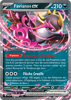 Carte Pokémon Favianos ex 142/217 de la série Héros Transcendants en vente au meilleur prix