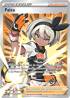 Carte Pokémon Dresseur Full Art Faïza TG25/TG30 de la série Astres Radieux