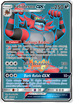 Carte Pokémon Félinferno GX 167/181 de la série Duo de Choc en vente au meilleur prix