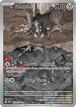 Carte Pokémon Illustration rare Fermite 150/86 de la série Flamme Blanche