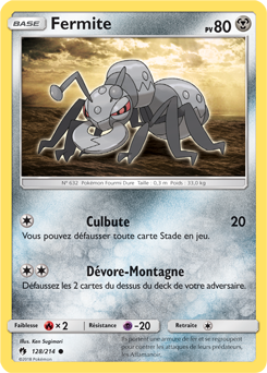 Carte Pokémon Fermite 128/214 de la série Tonnerre Perdu en vente au meilleur prix