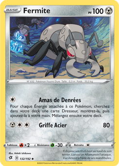 Carte Pokémon Fermite 132/192 de la série Clash des Rebelles en vente au meilleur prix