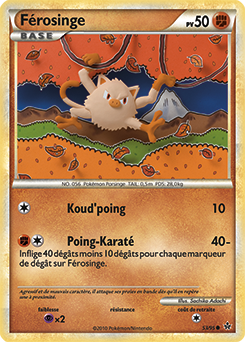 Carte Pokémon Commune Férosinge 53/95 de la série Déchaînement