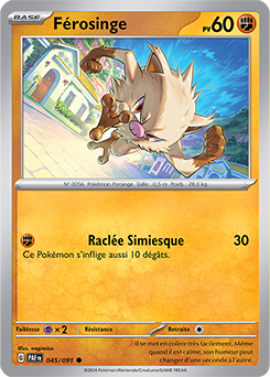 Carte Pokémon Férosinge 45/91 de la série Destinées de Paldea en vente au meilleur prix