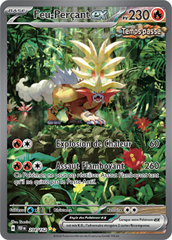 Carte Pokémon Feu-Perçant ex 204/162 de la série Forces Temporelles en vente au meilleur prix