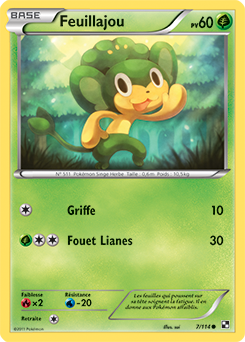 Carte Pokémon Commune Feuillajou 7/114 de la série Noir & Blanc