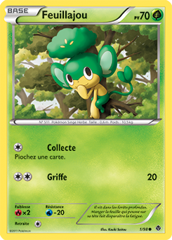 Carte Pokémon Feuillajou 1/98 de la série Pouvoirs Émergents en vente au meilleur prix