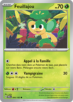 Carte Pokémon Communes Feuillajou 4/182 de la série Faille Paradoxe