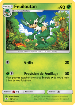 Carte Pokémon Feuiloutan 13/147 de la série Ombres Ardentes en vente au meilleur prix
