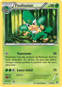 Carte Pokémon Rare Feuiloutan 11/146 de la série X&Y
