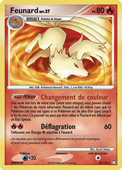 Carte Pokémon Rare Feunard 32/123 de la série Trésors Mystérieux