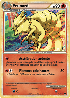 Carte Pokémon Rare Feunard 20/95 de la série Déchaînement