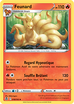 Carte Pokémon Peu commune Feunard 018/195 de la série Tempête Argentée