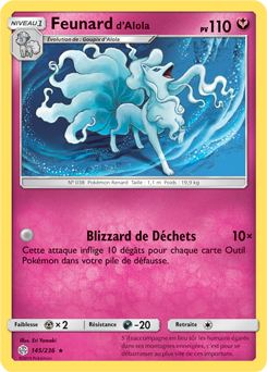 Carte Pokémon Feunard d'Alola 145/236 de la série Éclipse Cosmique en vente au meilleur prix