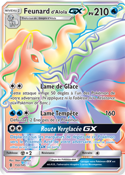 Carte Pokémon Feunard d'Alola GX 150/145 de la série Gardiens Ascendants en vente au meilleur prix