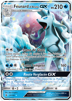 Carte Pokémon Pokémon GX Feunard d'Alola GX 22/145 de la série Gardiens Ascendants