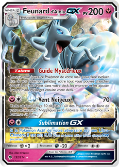 Carte Pokémon Feunard d'Alola GX 132/214 de la série Tonnerre Perdu en vente au meilleur prix