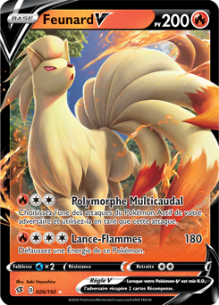 Carte Pokémon Feunard V 26/192 de la série Clash des Rebelles en vente au meilleur prix