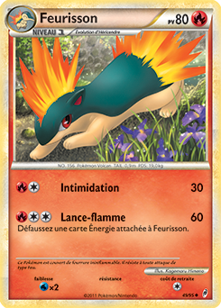 Carte Pokémon Peu commune Feurisson 49/95 de la série Appel des Légendes