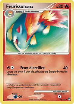 Carte Pokémon Peu commune Feurisson 60/123 de la série Trésors Mystérieux