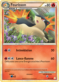 Carte Pokémon Peu commune Feurisson 49/123 de la série HeartGold SoulSilver