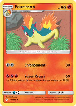 Carte Pokémon Feurisson 41/214 de la série Tonnerre Perdu en vente au meilleur prix